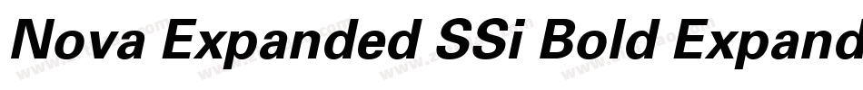 Nova Expanded SSi Bold Expanded Italic字体转换
